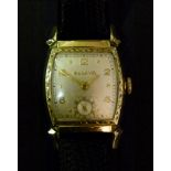 A Bulova gentleman's gold plated wristwatch c.1950, manual, 15 jewel lever Swiss movement model no.