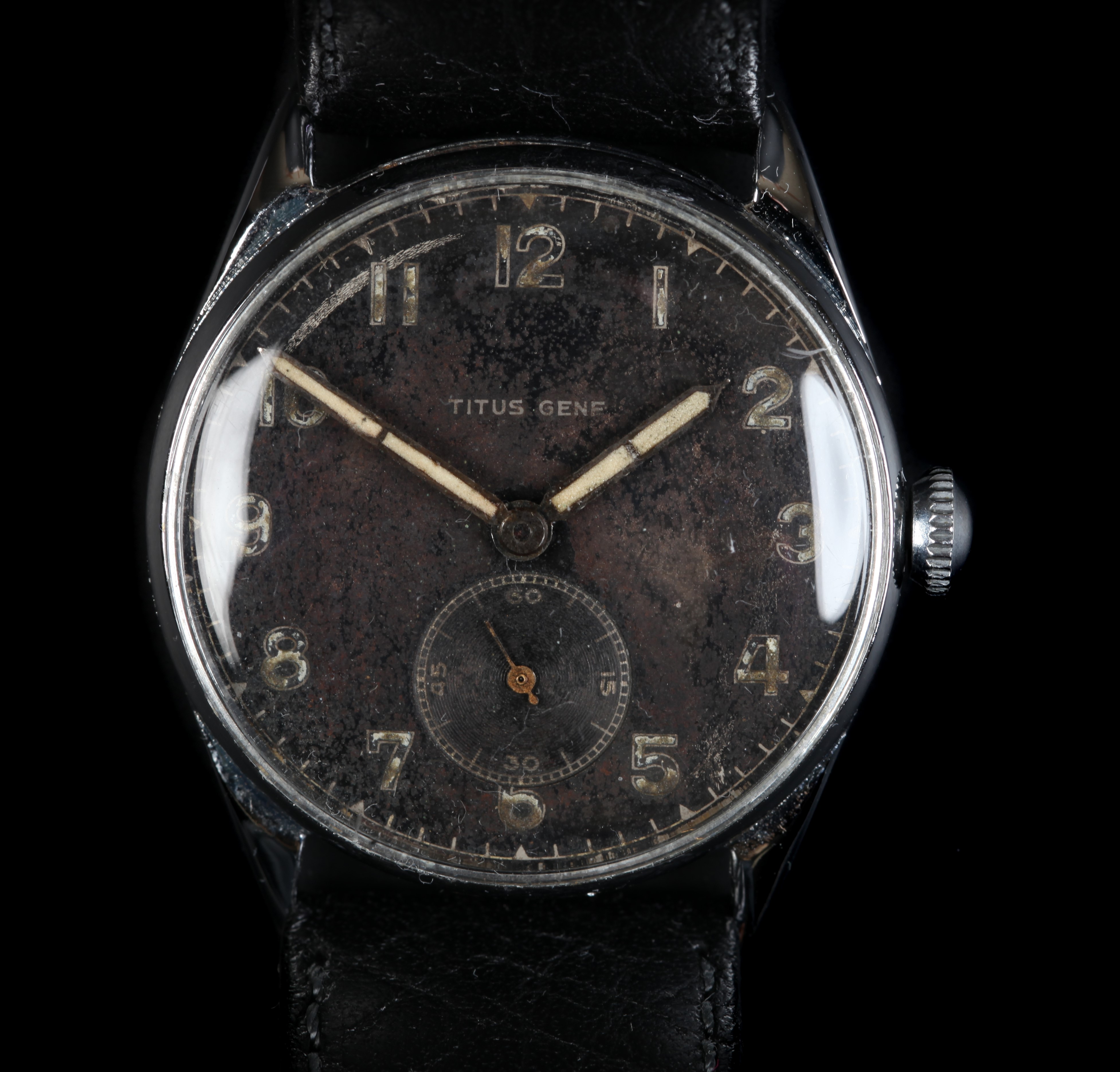 A Titus Fen F gentleman's stainless steel wristwatch c.1950, manual jewel lever movement