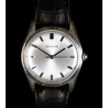 A Baume gentleman's rolled gold wristwatch c.1965, manual, jewel lever movement, silvered sunburst
