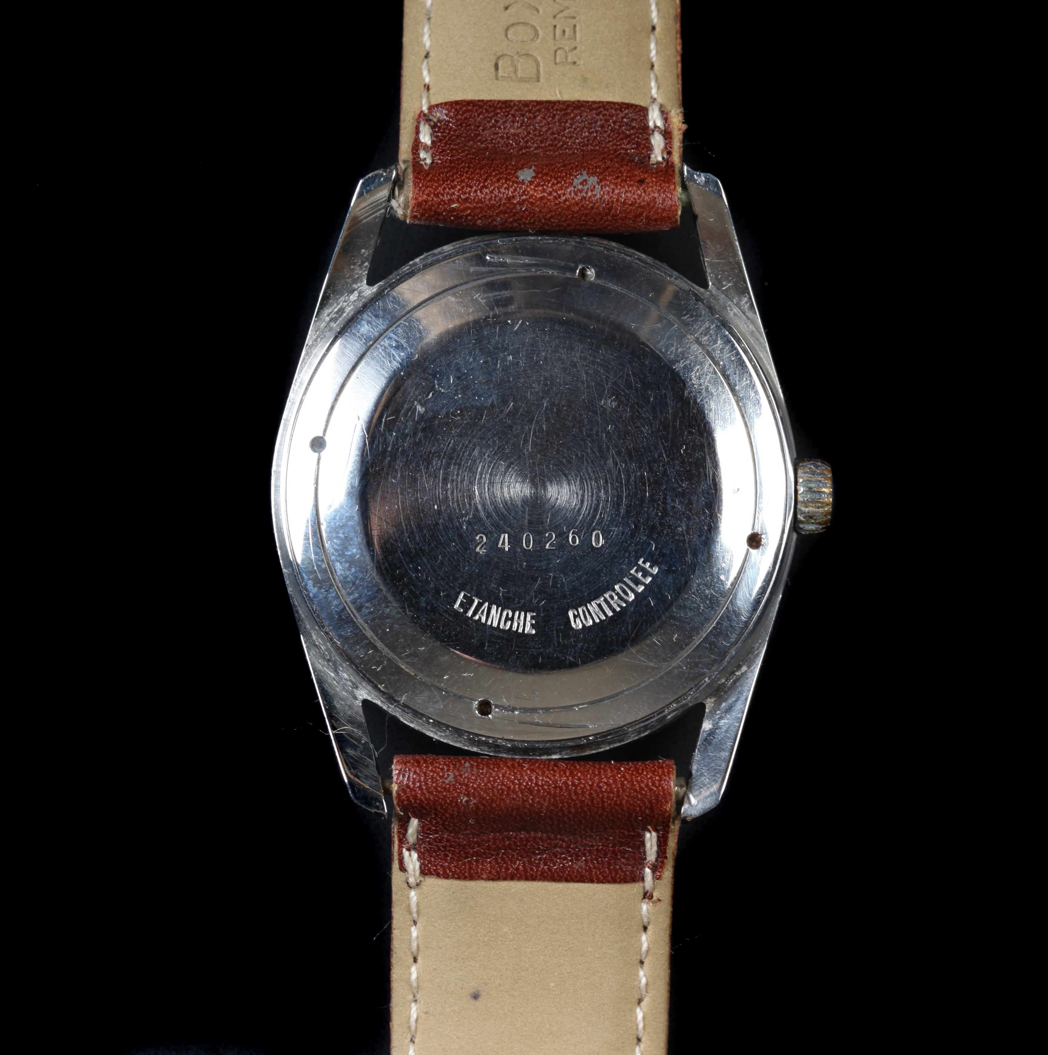 An Airain gentleman's stainless steel wristwatch, c.1965, manual 17 jewel lever movement, silvered - Image 2 of 2