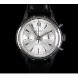 A Luxor gentleman's stainless steel chronograph wristwatch, c.1965, manual 17 jewel lever