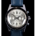 An Oriosa gentleman's 20 ATM stainless steel chronograph diver's wristwatch c.1965, manual 17