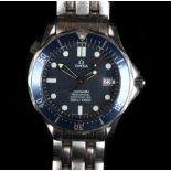 An Omega gentleman's Seamaster professional chronometer 300m/1000ft stainless steel wristwatch c.