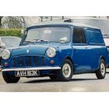 Leyland Cars Mini 850 Van, 850cc - Petrol - Blue - Grey check seats with black carpets
