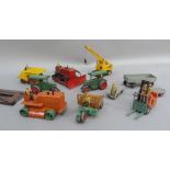 Dinky Meccano die cast construction vehicles to include steam roller (2), heavy tractor, Blaw Knox