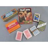 Vintage dominoes and card games