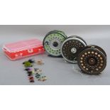 A Hardy Golden Prince No 7/8 trout fly reel, a Marquis No. 7 trout fly reel and a Viscount 140 trout