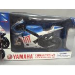 Newray 1:12 Honda Gresini Honda RC212V 2010, boxed with Minichamp Marco Simonelli figurine, boxed