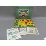 A Meccano Ltd Dinky Builder to include box of rods, five large green squares, four rectangles, ten