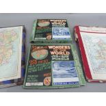 A Victory Geographical Puzzle of England and Wales, plywood, together with Chandos Puzzle of