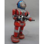 Daiya (Japan) Moon Astronaut clockwork tin plate robot, c.1960s, 23cm