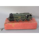 A Hornby O gauge 4-4-2 tank locomotive Southern 2091 green livery, clockwork, with key and box