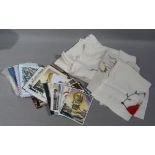 A small quantity of miscellaneous table linen and stamps etc