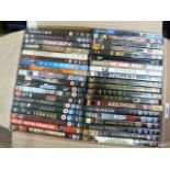 A large quantity of Hollywood movies and TV shows on DVD 1980s - 2000, in 3 boxes, including Harry