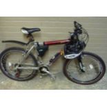 Wild Track alloy framed mountain bike with helmet