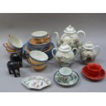 A small quantity of Japanese eggshell porcelain including three piece tea service and tea service