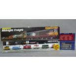 A Hornby electric midnight freight train set, boxed; together with a Corgi The Queen Mothers Century