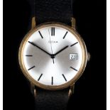A Doxa gentleman's gold plated wristwatch c.1975 manual, jewel lever movement, case no.6558470