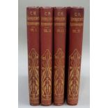 C H Spurgeon, autobiography in four volumes, quarto, complete, 1899, red cloth