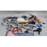 A quantity of jewellers equipment including, bench vices, record vice, soldering irons, clamps