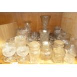 A quantity of cut glass vases, bowls, dessert dishes, etc (quantity)