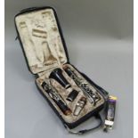 A Boosey and Hawkes clarinet in velvet lined case