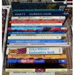 Quantity of hardback books mainly needlepoint, embroidery, batik, knitting etc