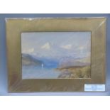 William Moore Junior - alpine view, watercolour, inscribed and dated verso, 23cm x 33cm, unframed