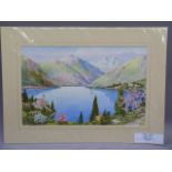 James Greig - Lake Lucern, watercolour, signed lower right, 28cm x 43cm, unframed