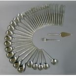 Gerald Benney for Viners, a part suite of Studio pattern stainless steel, cutlery comprising 6