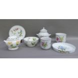 A Portmeirion soup tureen and cover, large fruit bowl and circular platter of Welsh flower