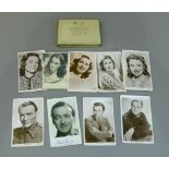 A small quantity of autographed black and white photographs including David Niven, Patricia Roc