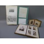 Two Victorian leather bound photograph albums containing a selection of family portraits; together