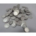 Approximately 300gm pre'47 silver coins