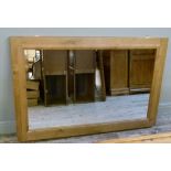 A Provence oak landscape wall mirror, 100cm x 150cm