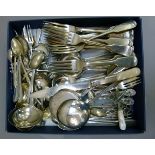 A quantity of silver plated cutlery