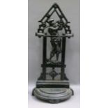 A reproduction Victorian style cast iron umbrella stand, modelled as a golfer taking a swing