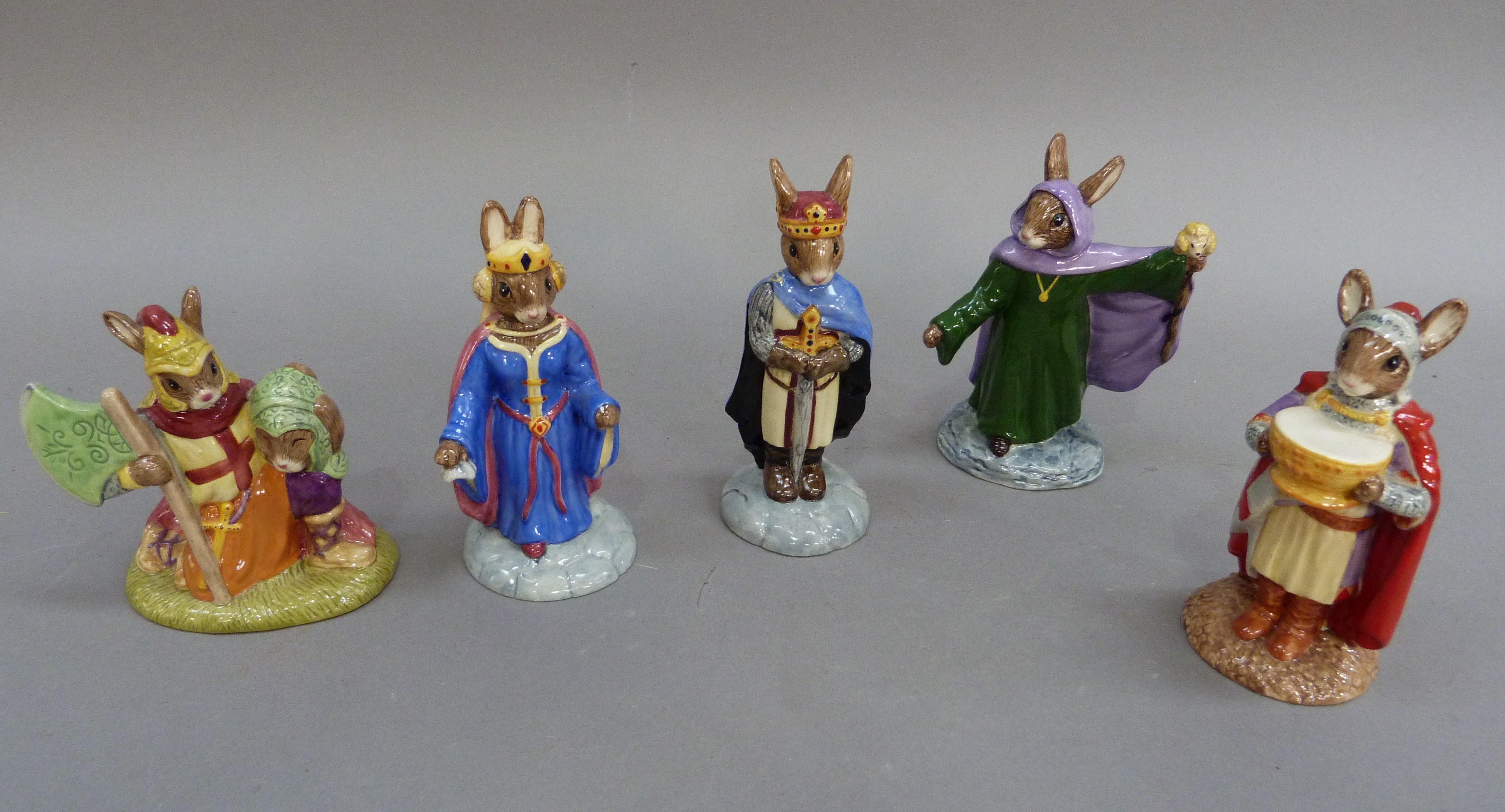 A Royal Doulton Bunnykins set of Knights of The Round Table with King Arthur, Merlin, Queen - Image 2 of 2
