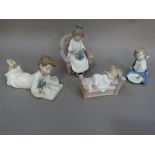 Four Belleek figures, 1074, 1167, 1285 and 1503