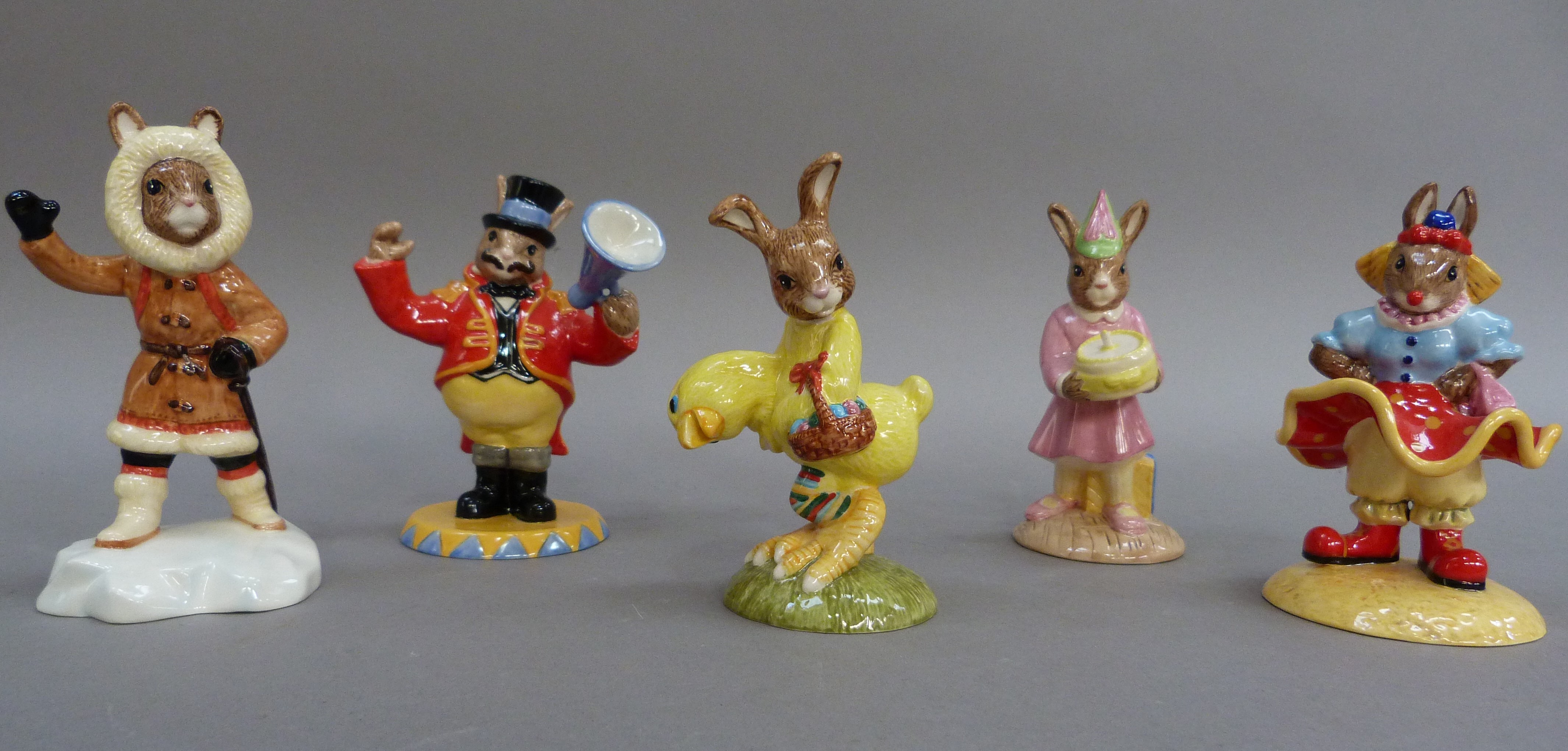 Royal Doulton Bunnykins collection Clarissa The Clown and Randolph the Ring Master, together with