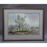 Duncan Russell - wooded landscape, watercolour, signed in pencil and dated 1978 lower right, 37cm