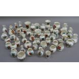 A quantity of crested china