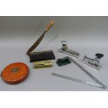 Vintage office items including an Ofrex robust stapler, an Ace Fastener Cooperation Perfect