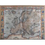 JOHN SPEED (1552-1629) THE DESCRIPTION OF EUROPE, hand coloured and engraved map 1626, bordered by