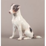 A BING AND GRONDAHL PORCELAIN FIGURE OF A TERRIER, printed mark to underside, 20cm high