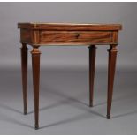 A FRENCH EMPIRE MAHOGANY COMBINATION WRITING TABLE card table, the top finely inlaid in cut brass