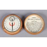 AN EARLY 20TH CENTURY POCKET SUN-DIAL AND COMPASS BY A.W GAMAGE, Holborn with coloured paper dial