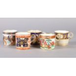 FIVE ENGLISH PORCELAIN COFFEE CANS 1800-1820 by Barr Flight Barr, Chamberlain's Worcester, Spode