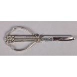 GEORG JENSEN DENMARK a pair of Sterling silver grape scissors with stainless steel blades, import