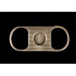 A CIGAR CUTTER BY TIFFANY & CO in 14ct gold c.1940, two piece guillotine action, stamped Tiffany and